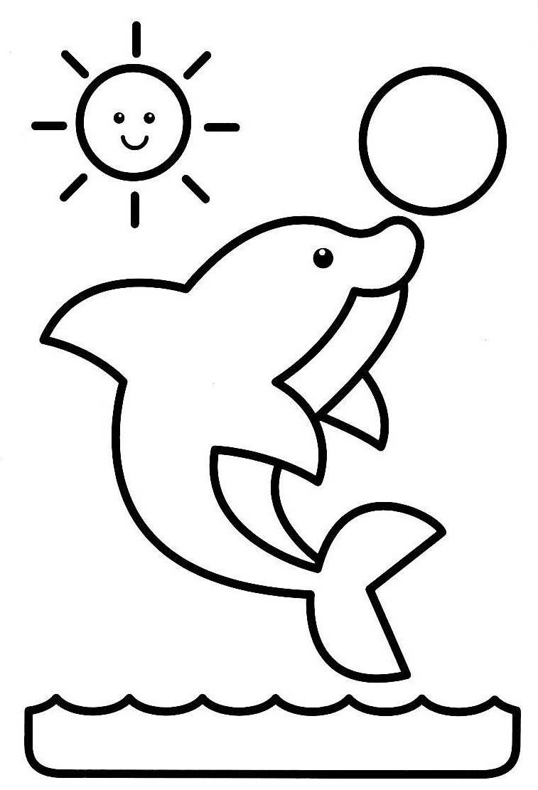 ぬりえページ: イルカ (動物) #5111 - 無料の印刷可能なぬりえページ