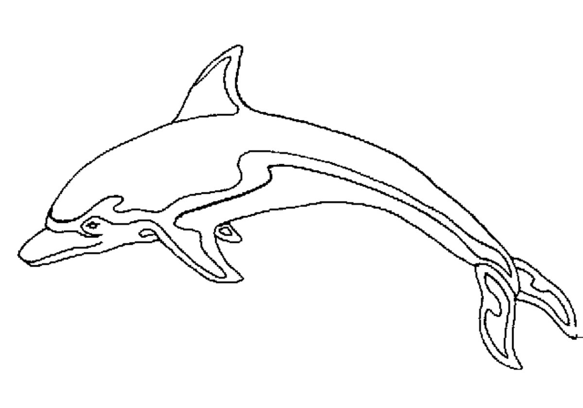 ぬりえページ: イルカ (動物) #5123 - 無料の印刷可能なぬりえページ