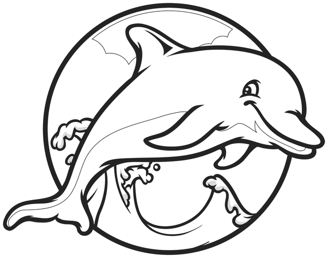 ぬりえページ: イルカ (動物) #5125 - 無料の印刷可能なぬりえページ
