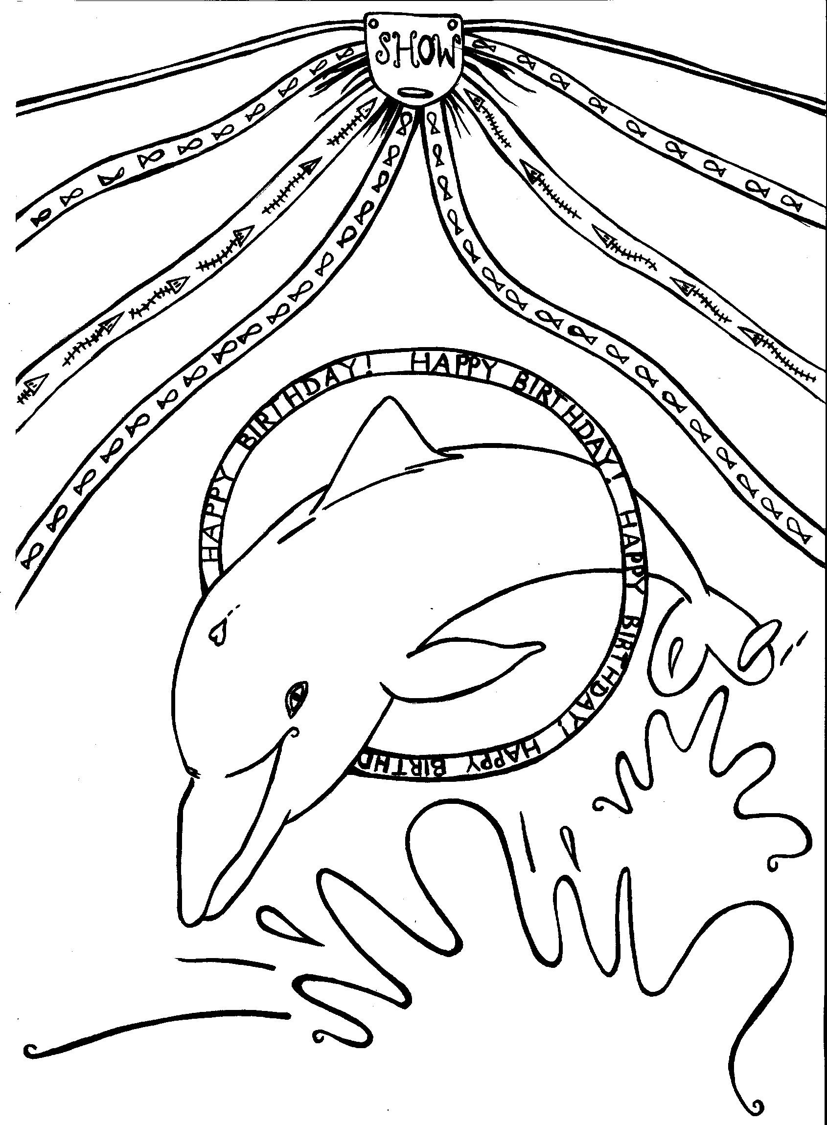 ぬりえページ: イルカ (動物) #5131 - 無料の印刷可能なぬりえページ