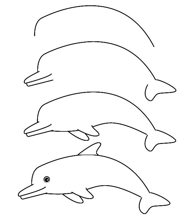ぬりえページ: イルカ (動物) #5274 - 無料の印刷可能なぬりえページ