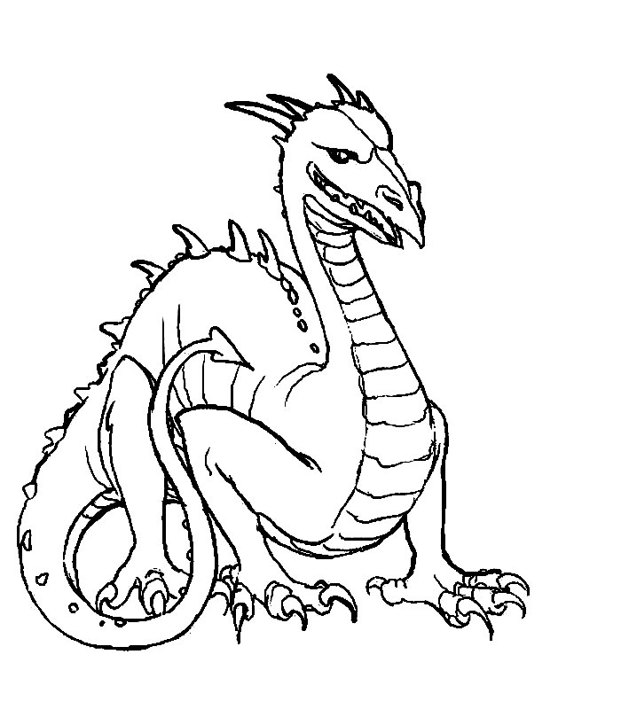 ぬりえページ: ドラゴン (動物) #5695 - 無料の印刷可能なぬりえページ