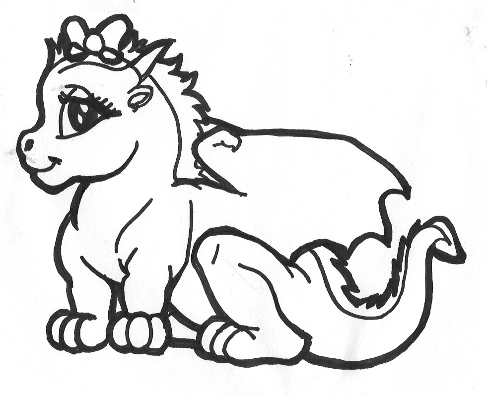 ぬりえページ: ドラゴン (動物) #5703 - 無料の印刷可能なぬりえページ