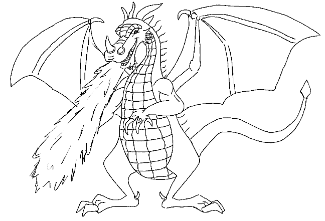 ぬりえページ: ドラゴン (動物) #5711 - 無料の印刷可能なぬりえページ