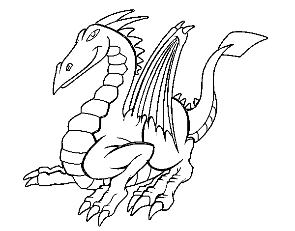 ぬりえページ: ドラゴン (動物) #5761 - 無料の印刷可能なぬりえページ