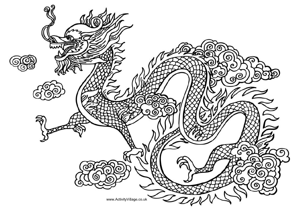 ぬりえページ: ドラゴン (動物) #5768 - 無料の印刷可能なぬりえページ