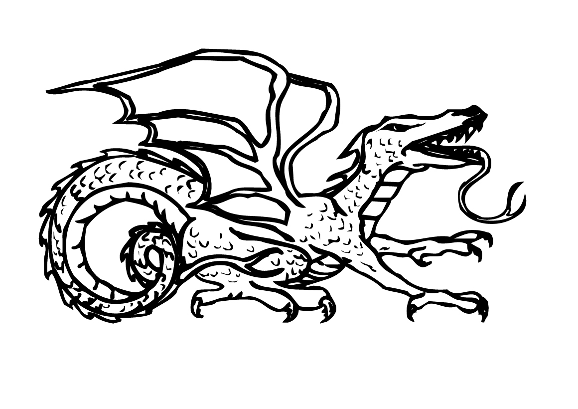 ぬりえページ: ドラゴン (動物) #5779 - 無料の印刷可能なぬりえページ