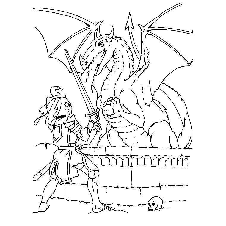ぬりえページ: ドラゴン (動物) #5818 - 無料の印刷可能なぬりえページ