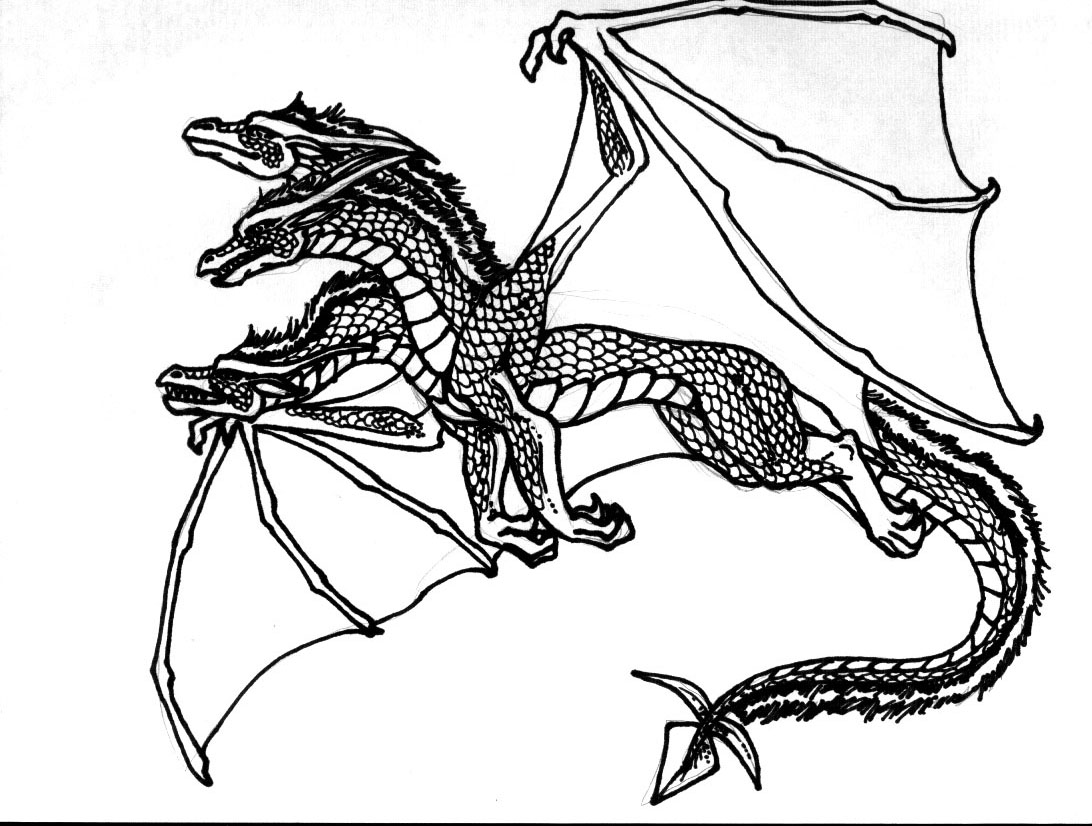ぬりえページ: ドラゴン (動物) #5825 - 無料の印刷可能なぬりえページ