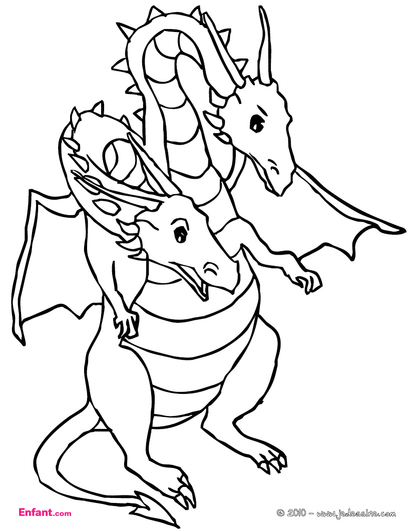 ぬりえページ: ドラゴン (動物) #5841 - 無料の印刷可能なぬりえページ