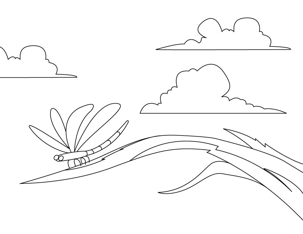 ぬりえページ: トンボ (動物) #10026 - 無料の印刷可能なぬりえページ