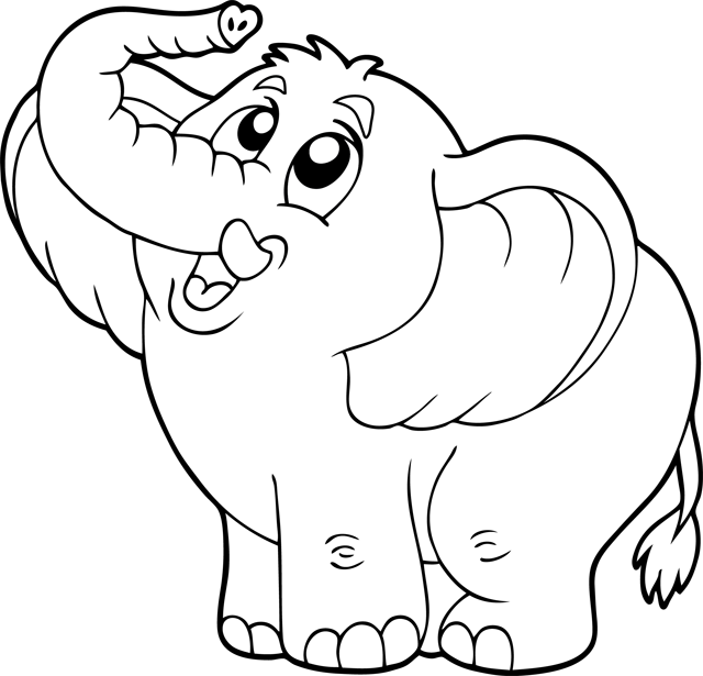 ぬりえページ: 象 (動物) #6296 - 無料の印刷可能なぬりえページ