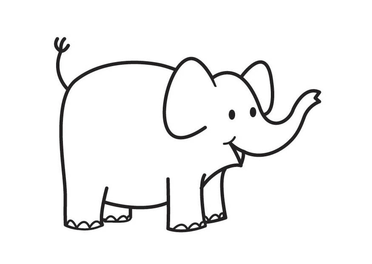 ぬりえページ: 象 (動物) #6309 - 無料の印刷可能なぬりえページ