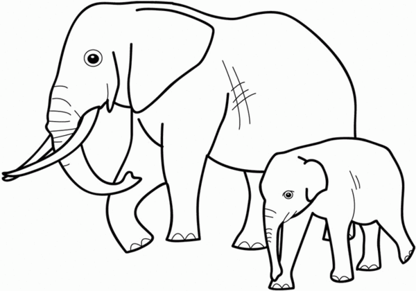 ぬりえページ: 象 (動物) #6322 - 無料の印刷可能なぬりえページ