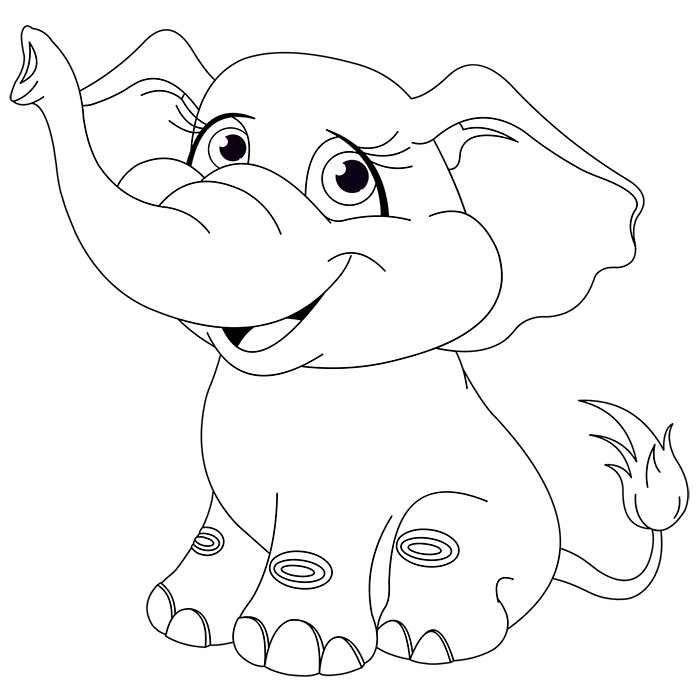 ぬりえページ: 象 (動物) #6324 - 無料の印刷可能なぬりえページ