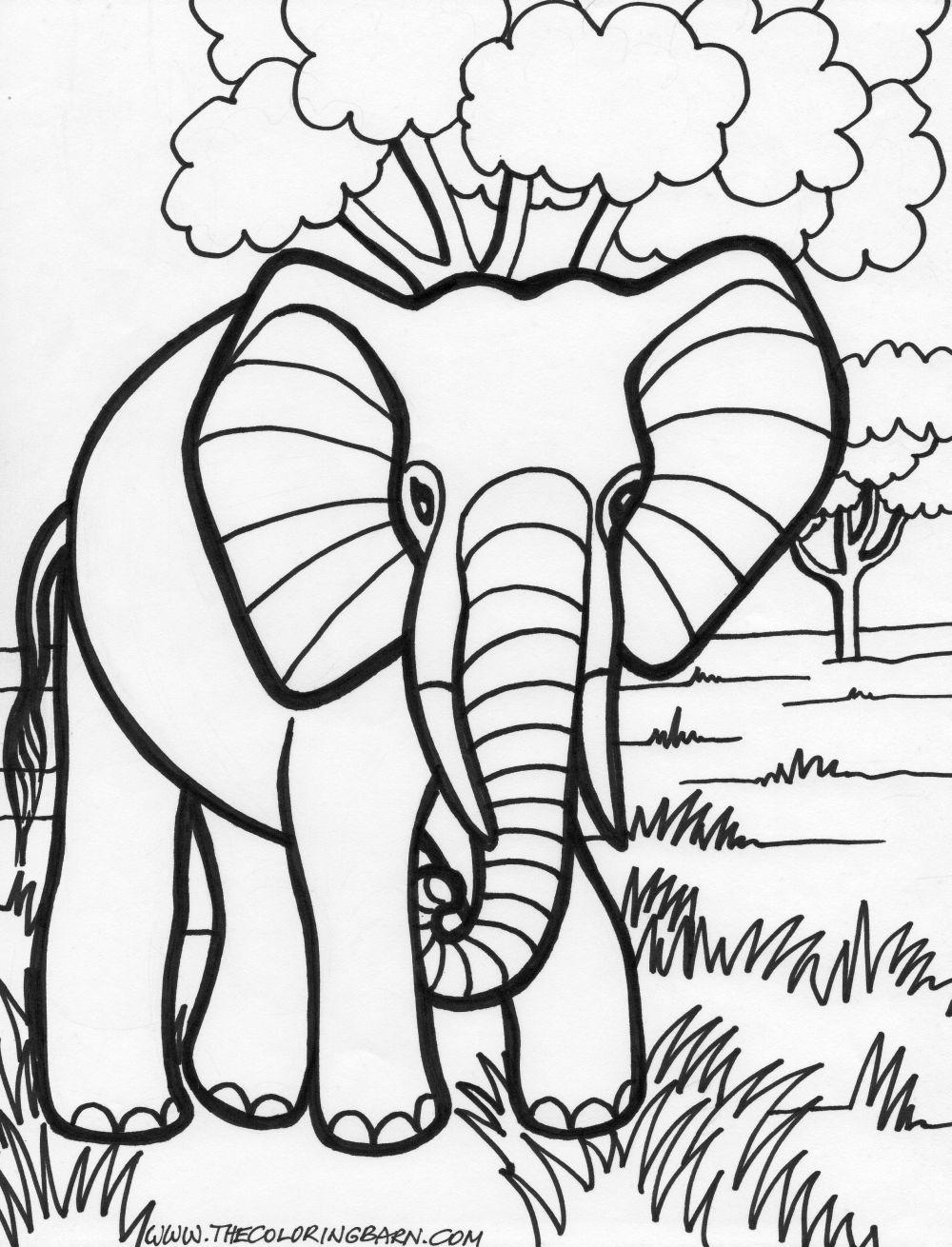 ぬりえページ: 象 (動物) #6327 - 無料の印刷可能なぬりえページ