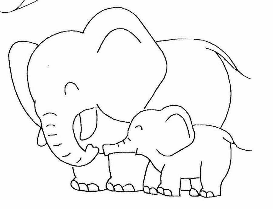 ぬりえページ: 象 (動物) #6355 - 無料の印刷可能なぬりえページ