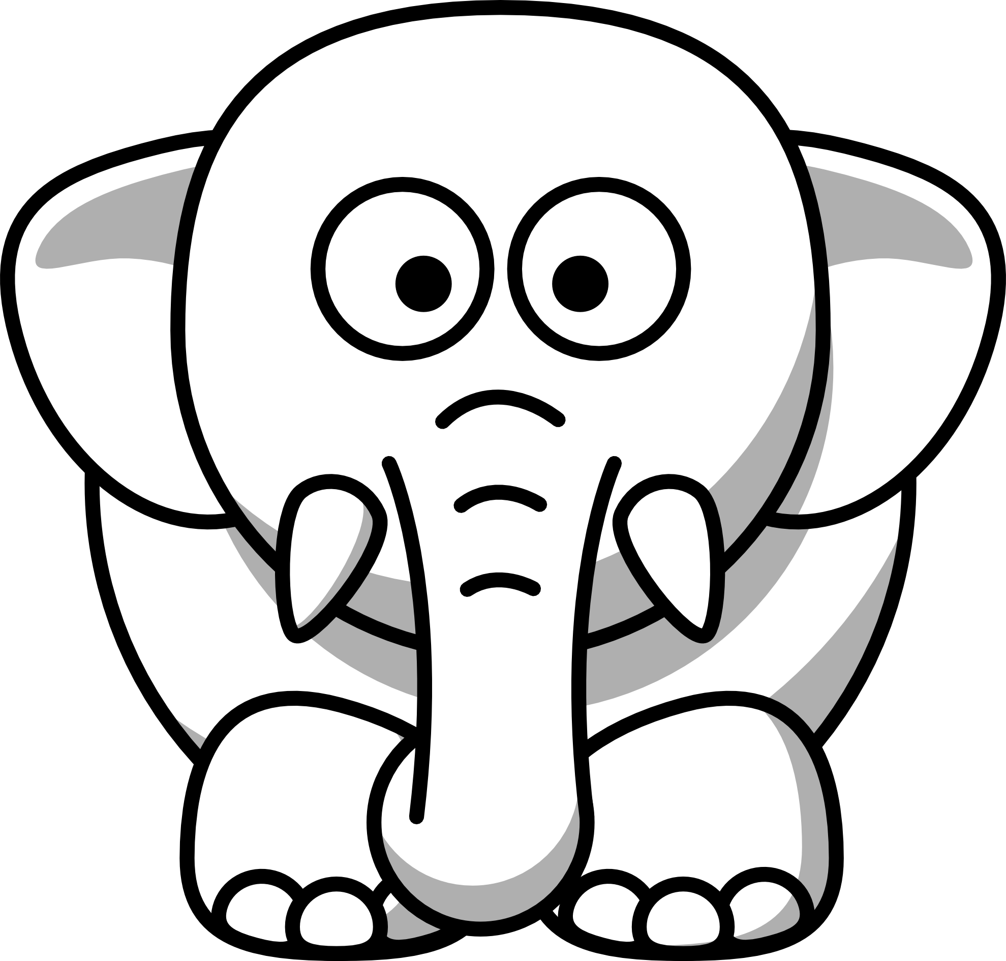 ぬりえページ: 象 (動物) #6370 - 無料の印刷可能なぬりえページ