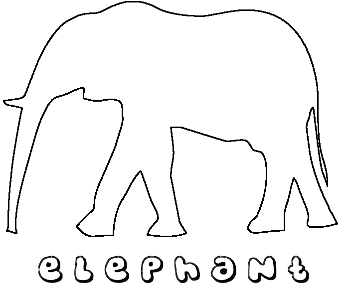 ぬりえページ: 象 (動物) #6414 - 無料の印刷可能なぬりえページ