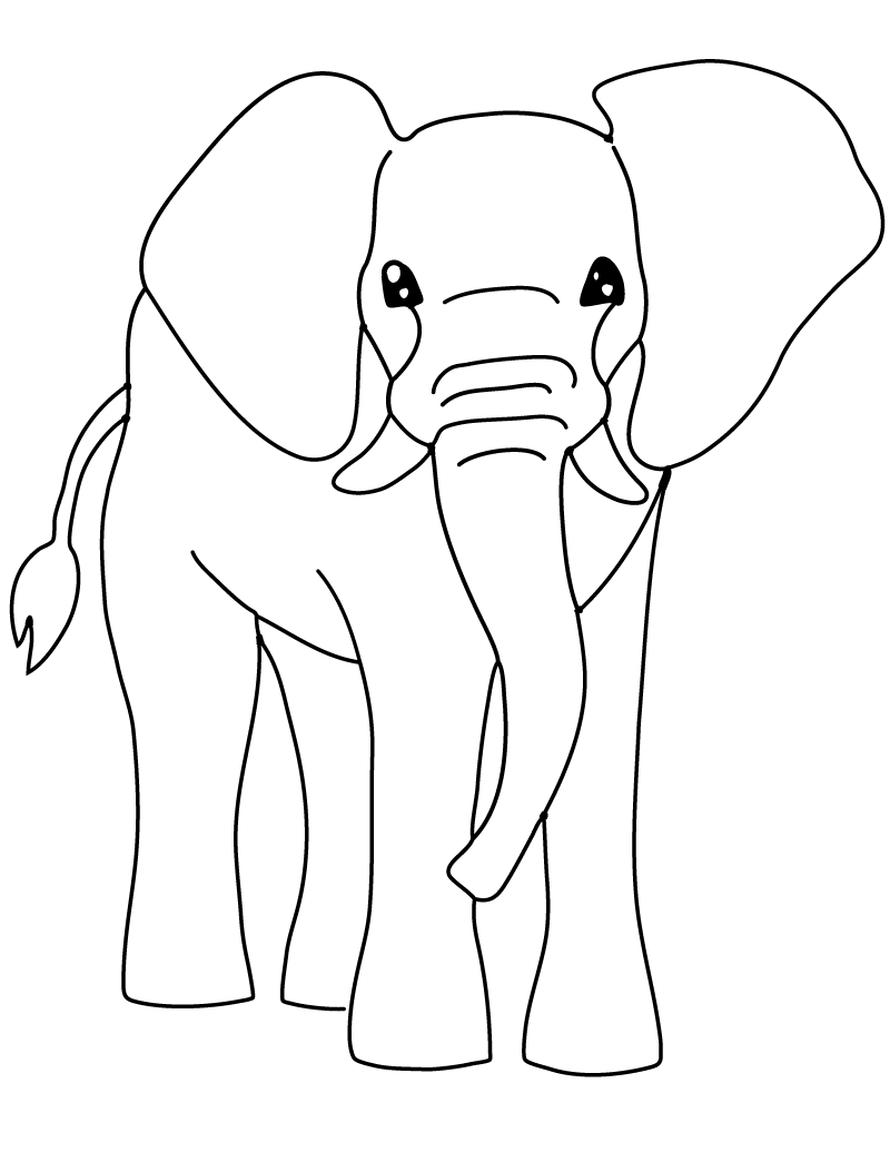 ぬりえページ: 象 (動物) #6421 - 無料の印刷可能なぬりえページ