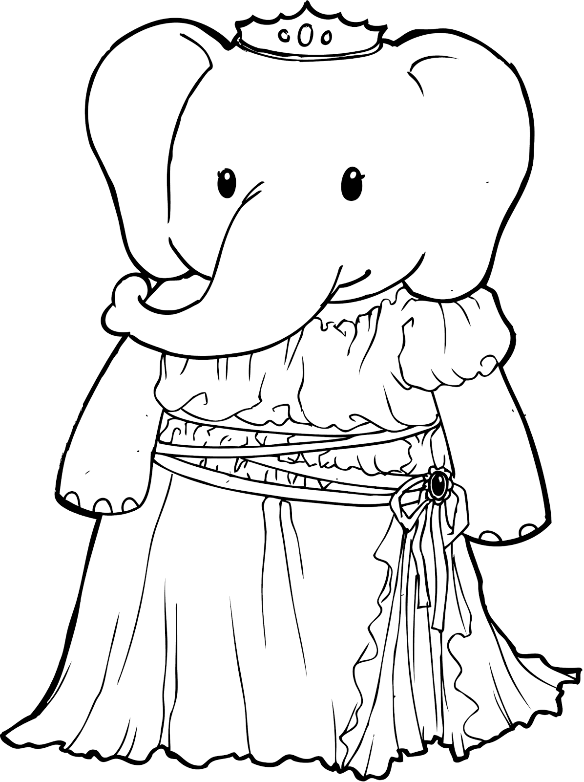 ぬりえページ: 象 (動物) #6436 - 無料の印刷可能なぬりえページ