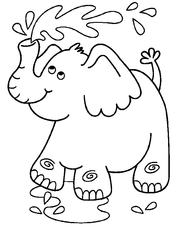 ぬりえページ: 象 (動物) #6461 - 無料の印刷可能なぬりえページ