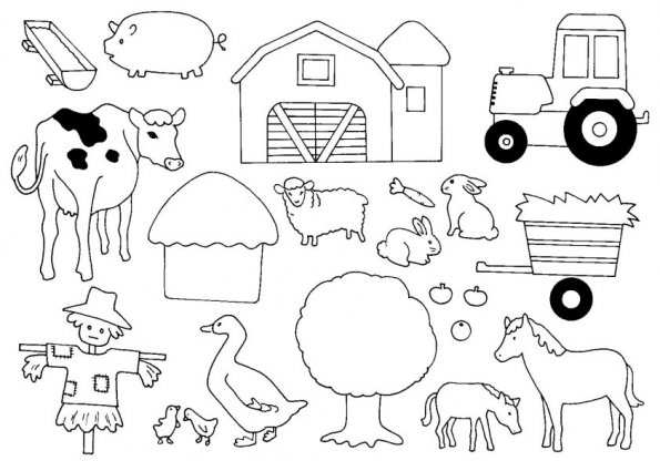 ぬりえページ: 農場の動物 (動物) #21388 - 無料の印刷可能なぬりえページ