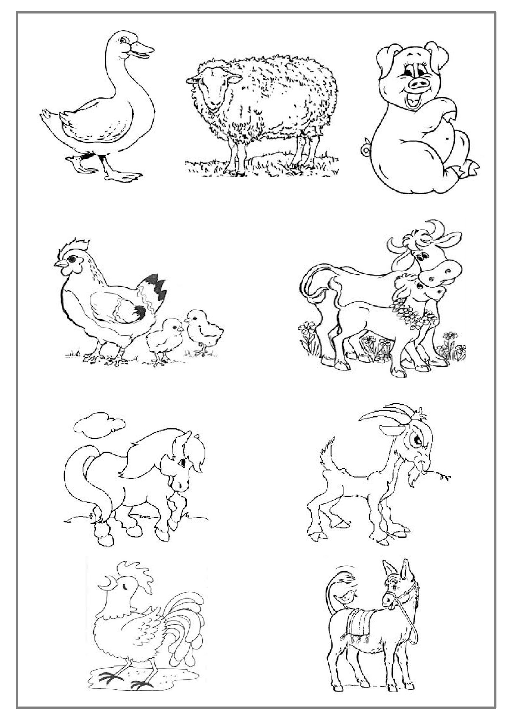 ぬりえページ: 農場の動物 (動物) #21424 - 無料の印刷可能なぬりえページ