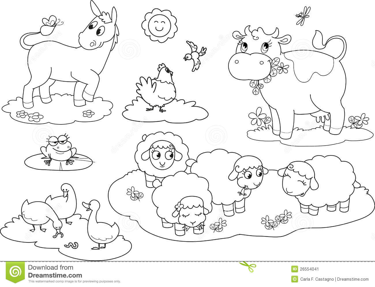 ぬりえページ: 農場の動物 (動物) #21428 - 無料の印刷可能なぬりえページ