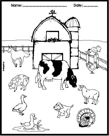 ぬりえページ: 農場の動物 (動物) #21502 - 無料の印刷可能なぬりえページ