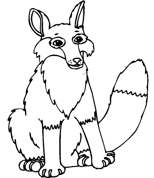 ぬりえページ: 狐 (動物) #15083 - 無料の印刷可能なぬりえページ