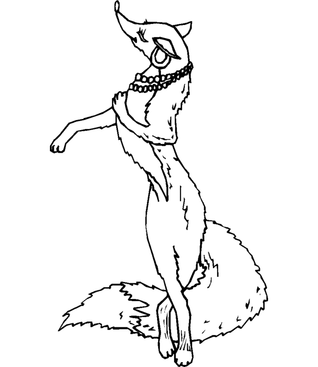 ぬりえページ: 狐 (動物) #15109 - 無料の印刷可能なぬりえページ