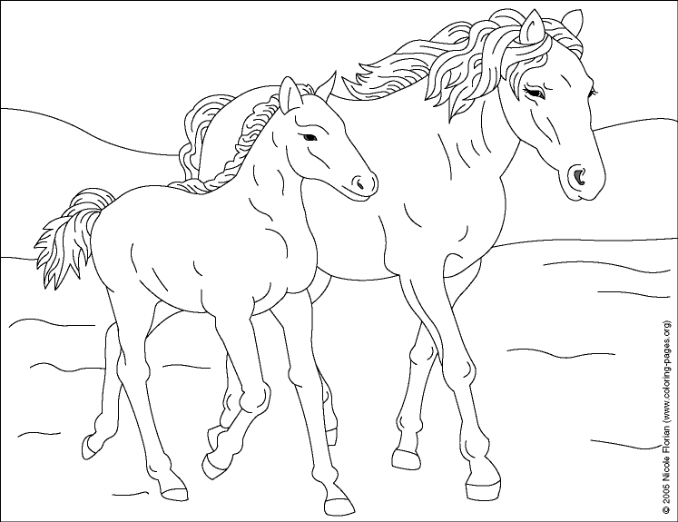 ぬりえページ: 馬 (動物) #2165 - 無料の印刷可能なぬりえページ