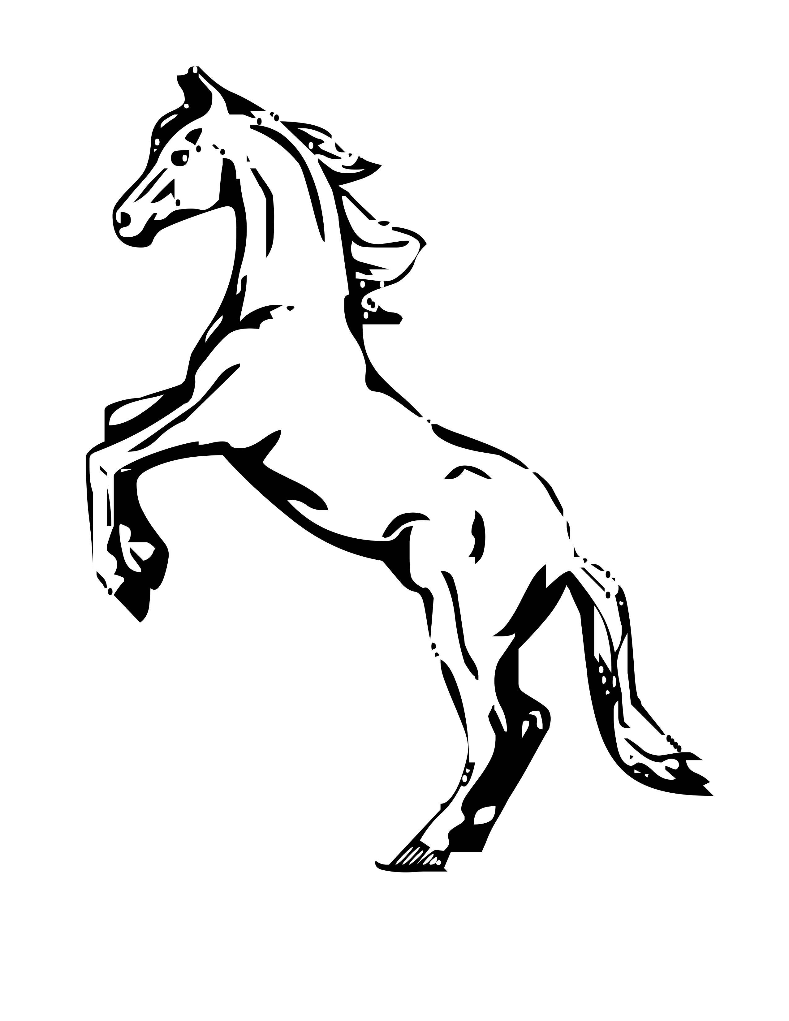ぬりえページ: 馬 (動物) #2190 - 無料の印刷可能なぬりえページ