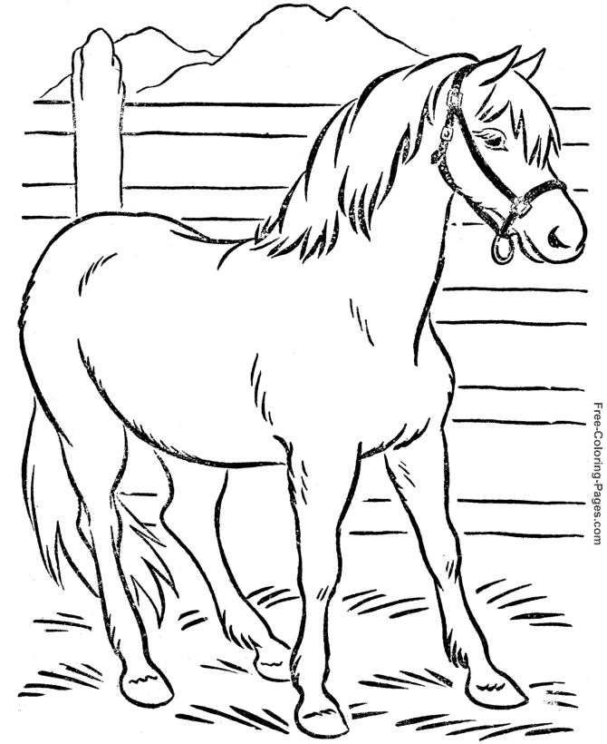 ぬりえページ: 馬 (動物) #2197 - 無料の印刷可能なぬりえページ