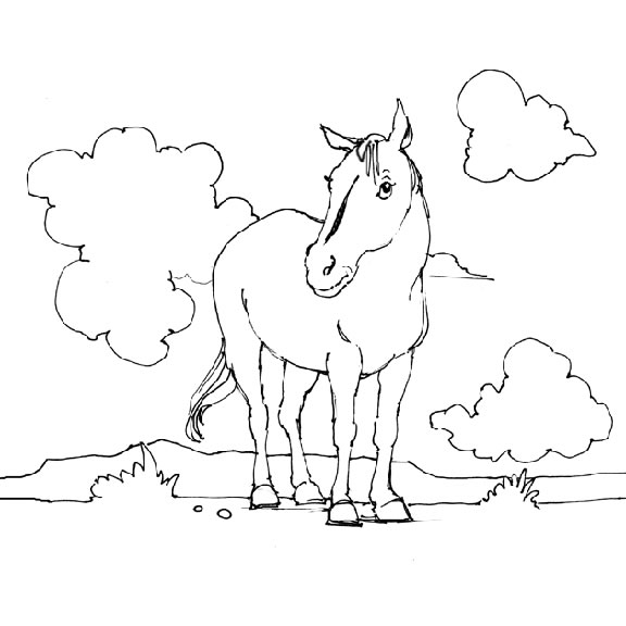 ぬりえページ: 馬 (動物) #2206 - 無料の印刷可能なぬりえページ