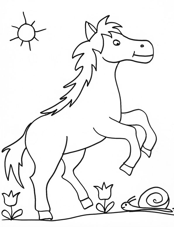ぬりえページ: 馬 (動物) #2343 - 無料の印刷可能なぬりえページ