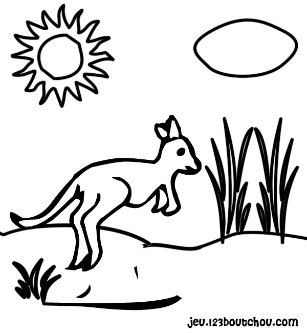 ぬりえページ: カンガルー (動物) #9127 - 無料の印刷可能なぬりえページ