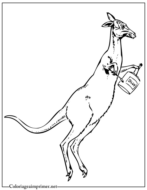 ぬりえページ: カンガルー (動物) #9175 - 無料の印刷可能なぬりえページ
