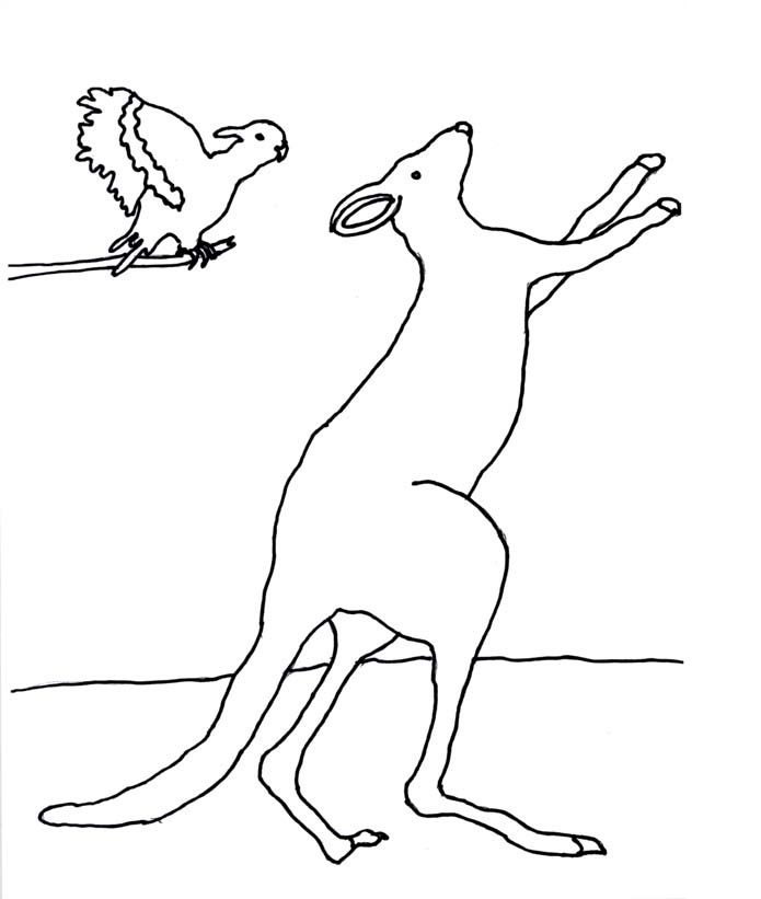 ぬりえページ: カンガルー (動物) #9246 - 無料の印刷可能なぬりえページ