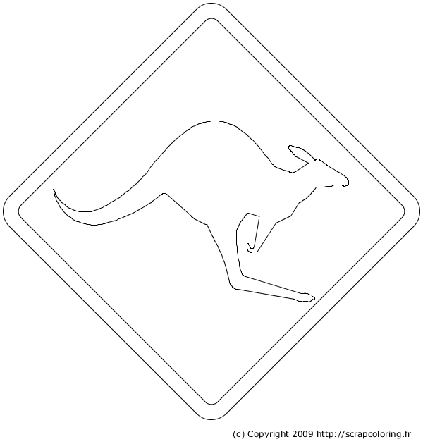 ぬりえページ: カンガルー (動物) #9256 - 無料の印刷可能なぬりえページ