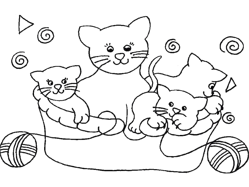 ぬりえページ: 子猫 (動物) #18032 - 無料の印刷可能なぬりえページ