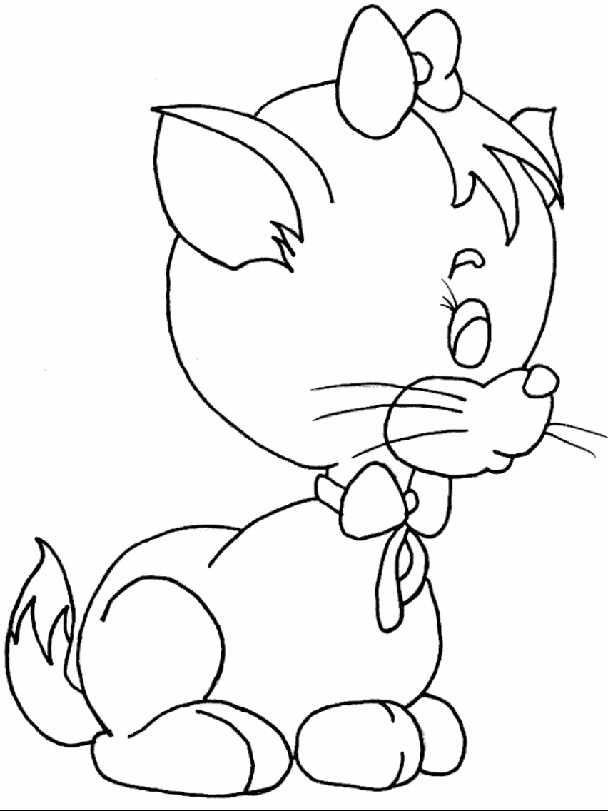 ぬりえページ: 子猫 (動物) #18055 - 無料の印刷可能なぬりえページ