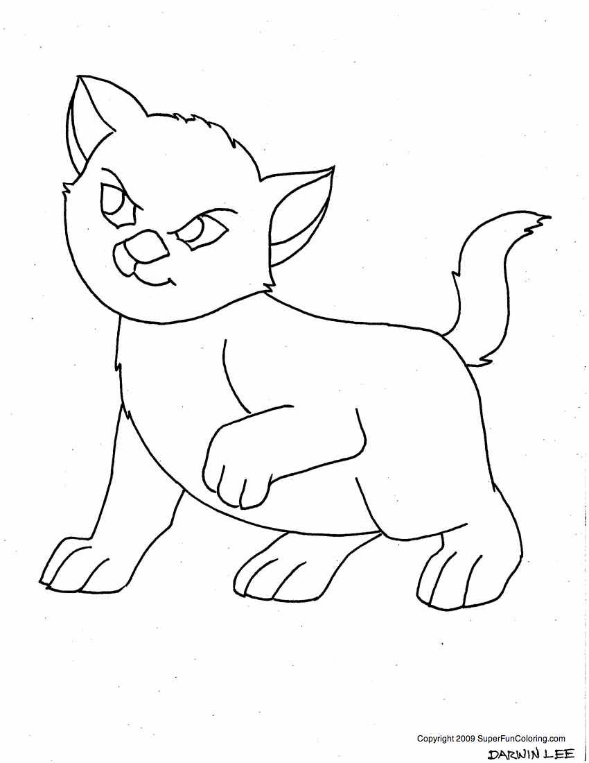 ぬりえページ: 子猫 (動物) #18069 - 無料の印刷可能なぬりえページ
