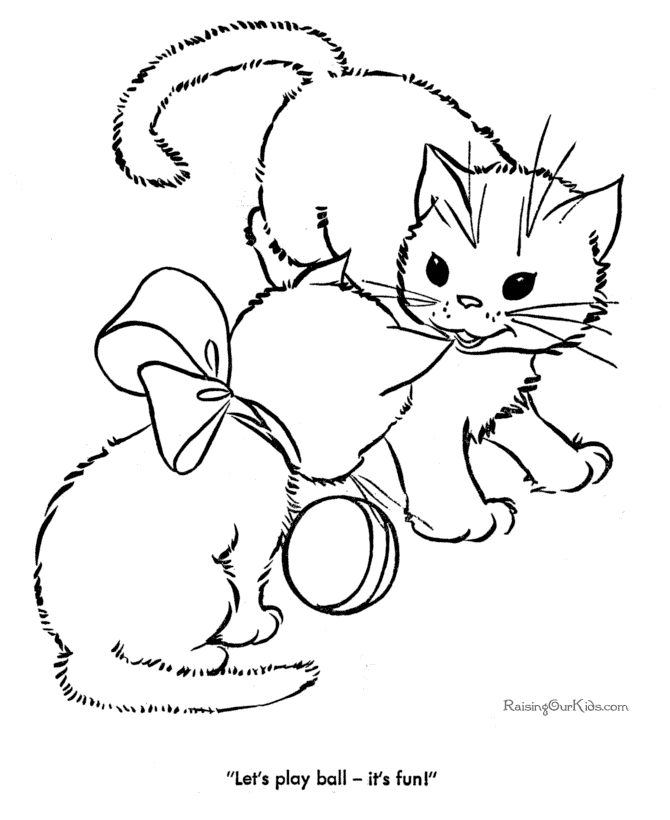 ぬりえページ: 子猫 (動物) #18092 - 無料の印刷可能なぬりえページ