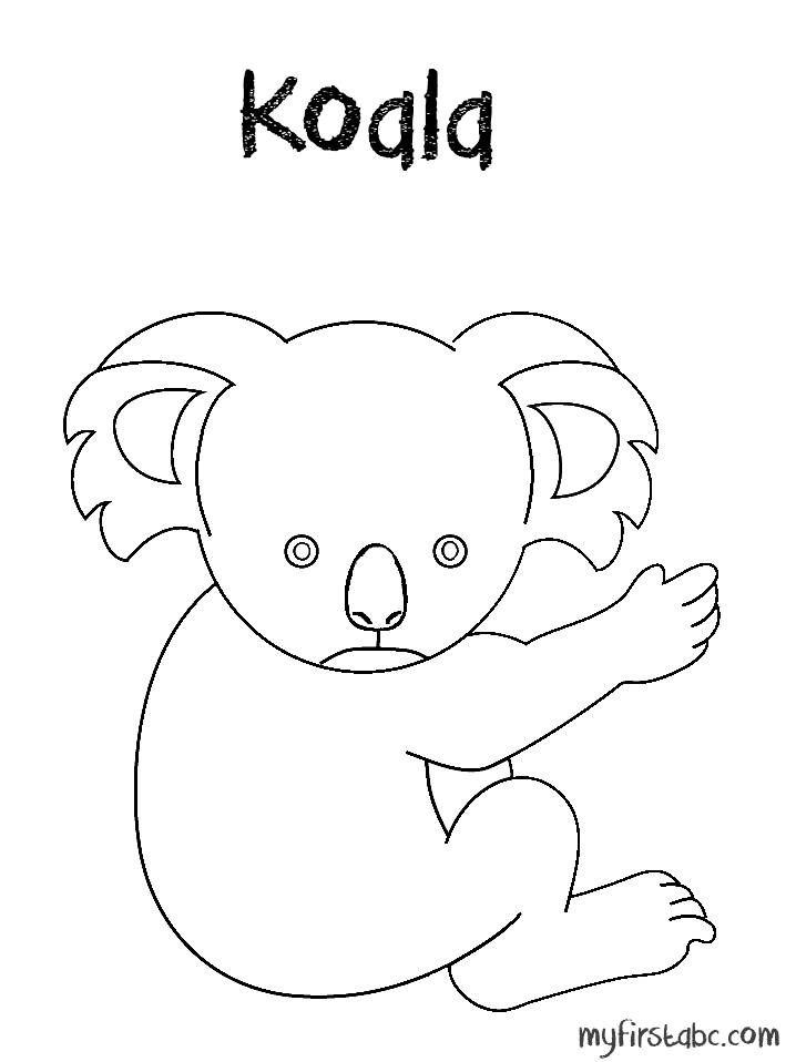ぬりえページ: コアラ (動物) #9333 - 無料の印刷可能なぬりえページ
