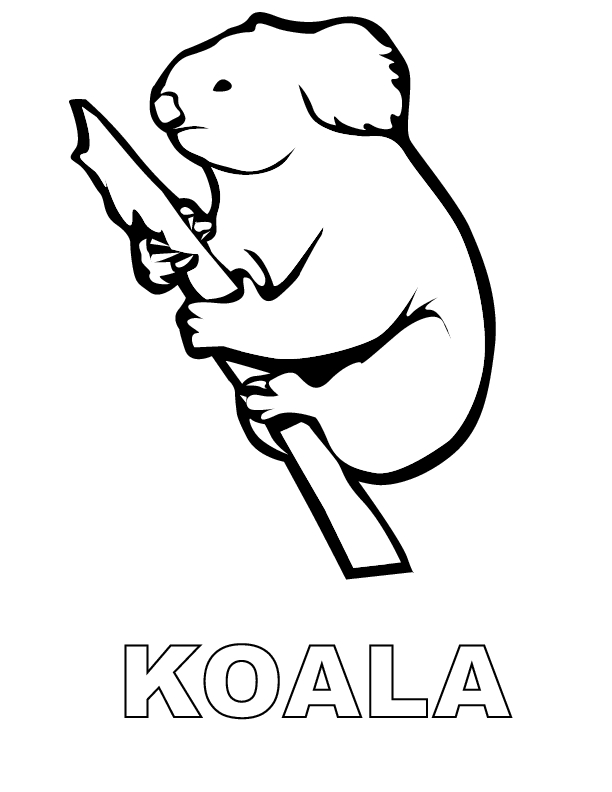 ぬりえページ: コアラ (動物) #9352 - 無料の印刷可能なぬりえページ
