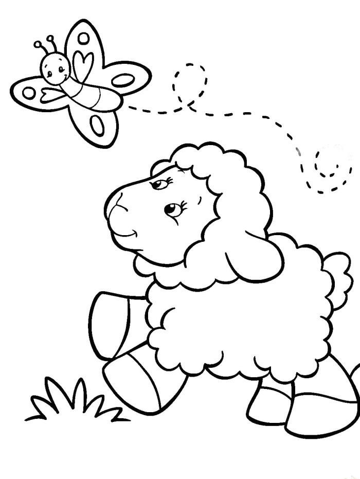 ぬりえページ: 子羊 (動物) #183 - 無料の印刷可能なぬりえページ