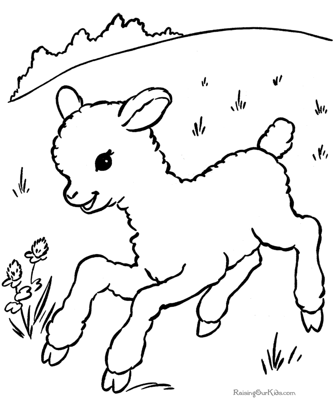 ぬりえページ: 子羊 (動物) #190 - 無料の印刷可能なぬりえページ