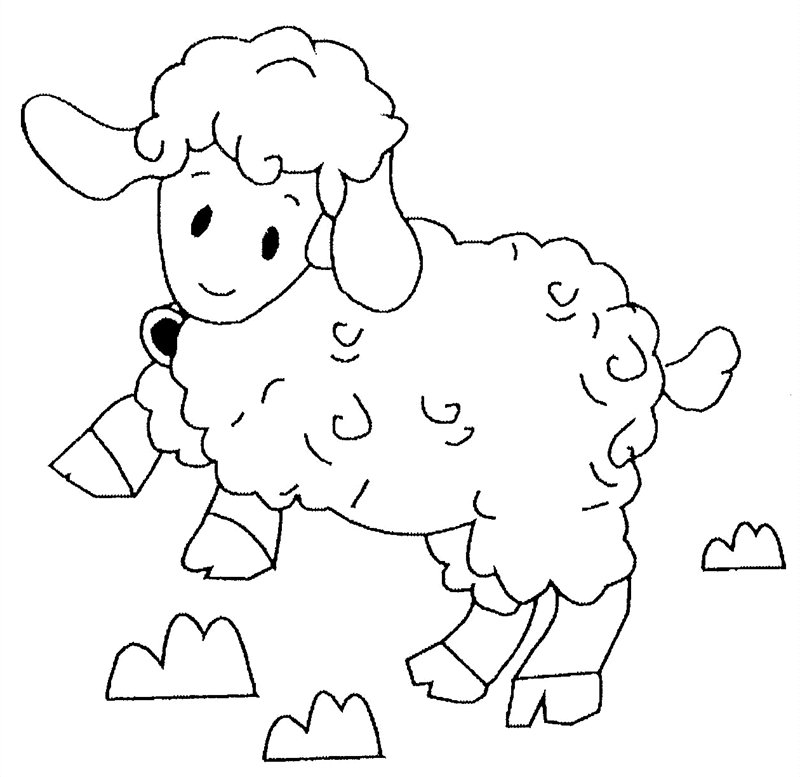 ぬりえページ: 子羊 (動物) #191 - 無料の印刷可能なぬりえページ